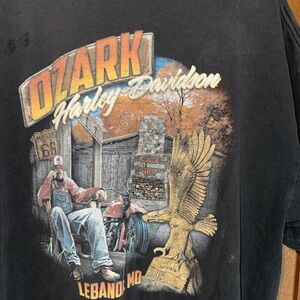 Ozark Harley Davidson Motorcycles Lebanon Missouri Black  T-Shirt Men XL Vintage
